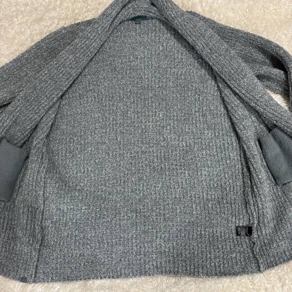 Barefoot Dreams CozyChic Cabin Cable Cardigan Sweater Open Front Size Large - Picture 8 of 10